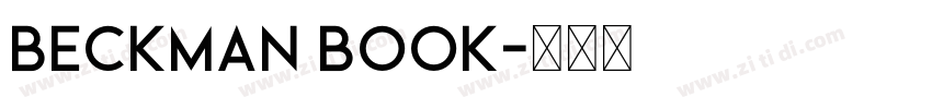 Beckman Book字体转换